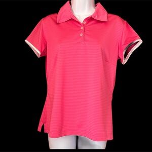 adidas Hot Pink Short-Sleeve Polo Jersey